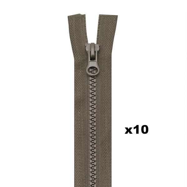 Молния трактор Т5 (5 мм) 2 зам., разъем., 100 см, 078 т.хаки, 10 шт