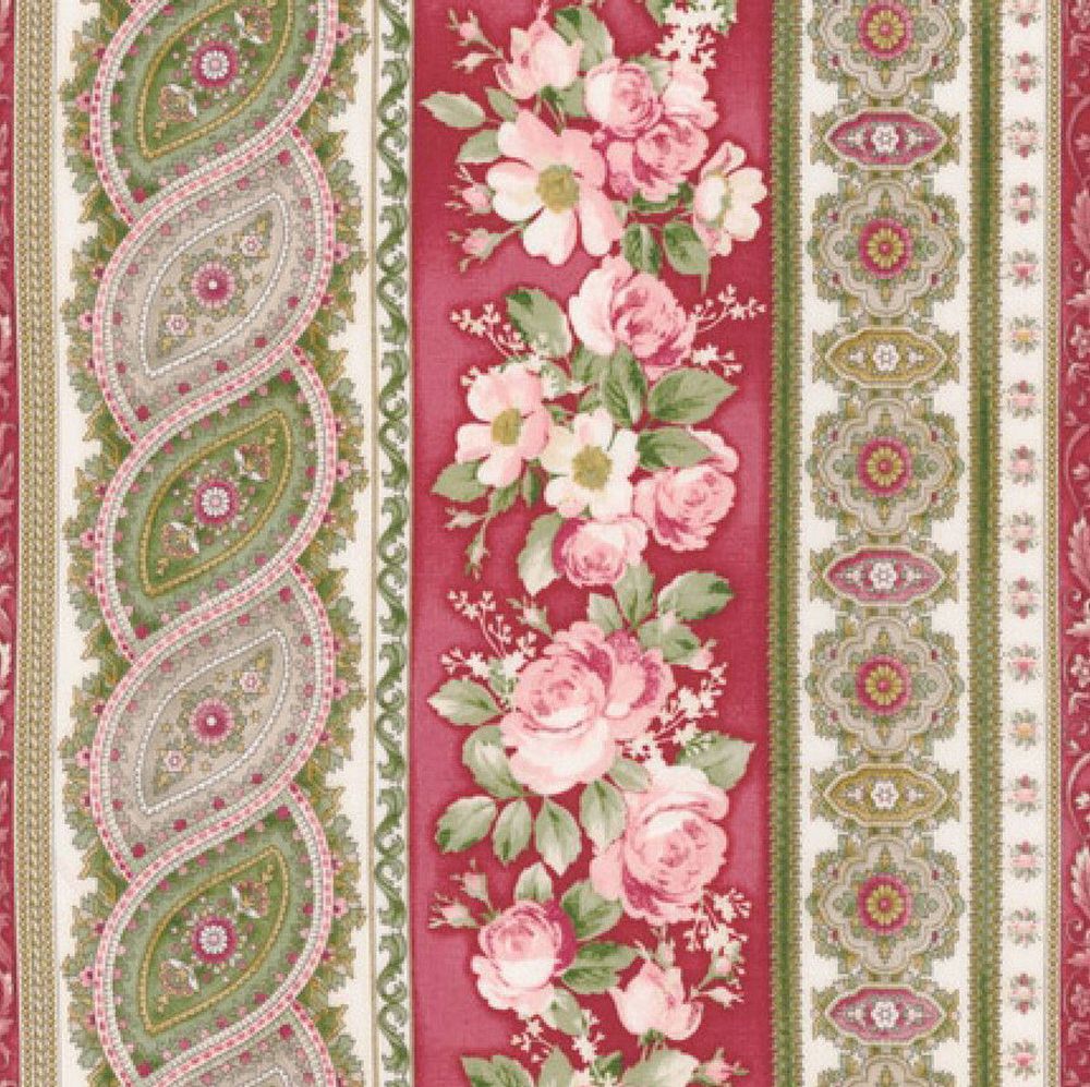 Ткань для пэчворка Peppy Damask Rose, отрез 50х55 см, 122 г/м², SRK-13991-200 VINTAGE, Robert Kaufman