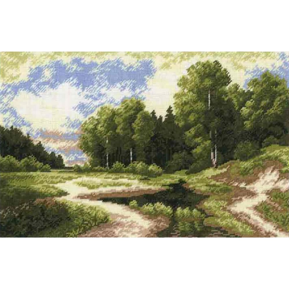 Набор для вышивания нитками Hobby&Pro, Поляна, 31х20 см