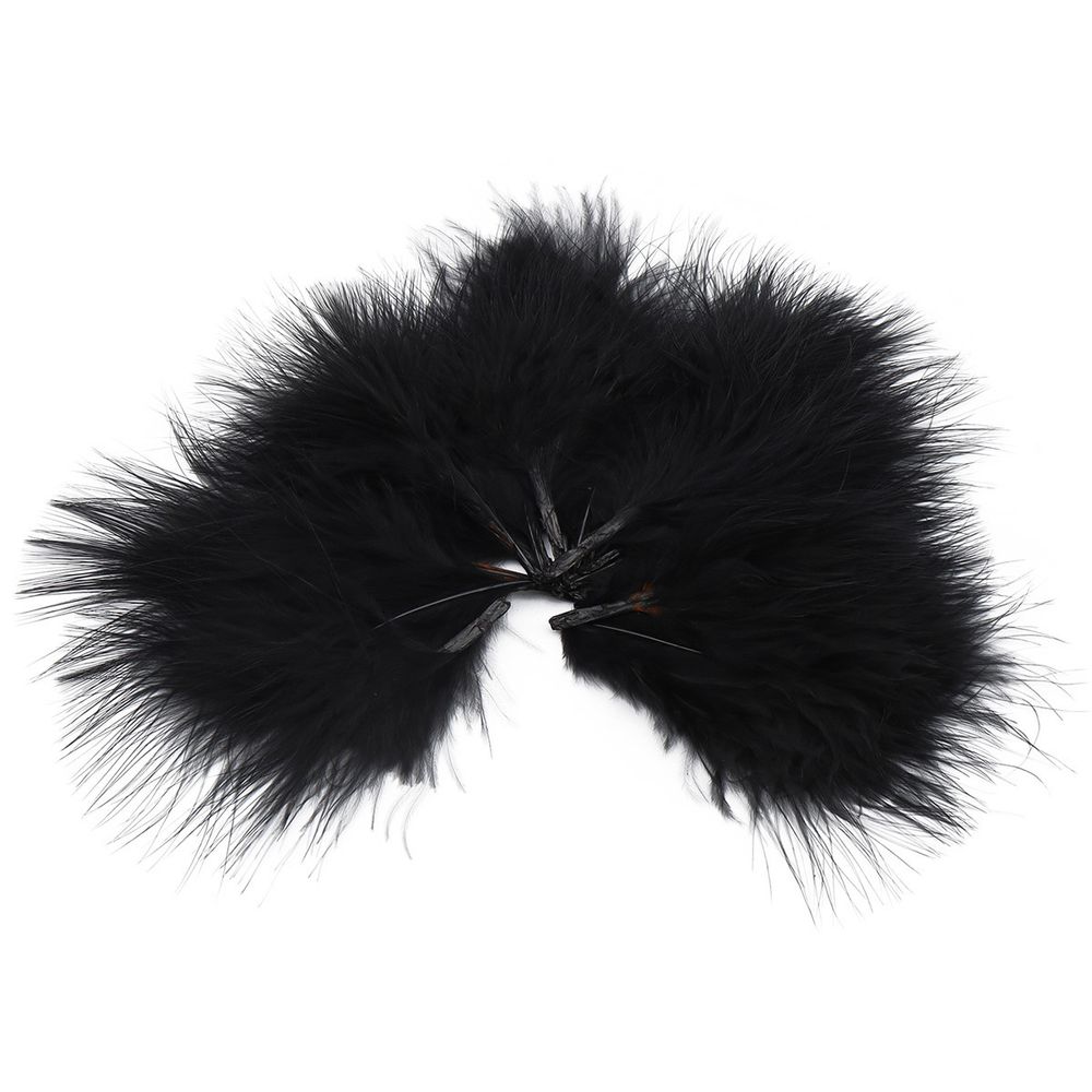 Перья декоративные 5-10см, 25 шт, H-80 черный