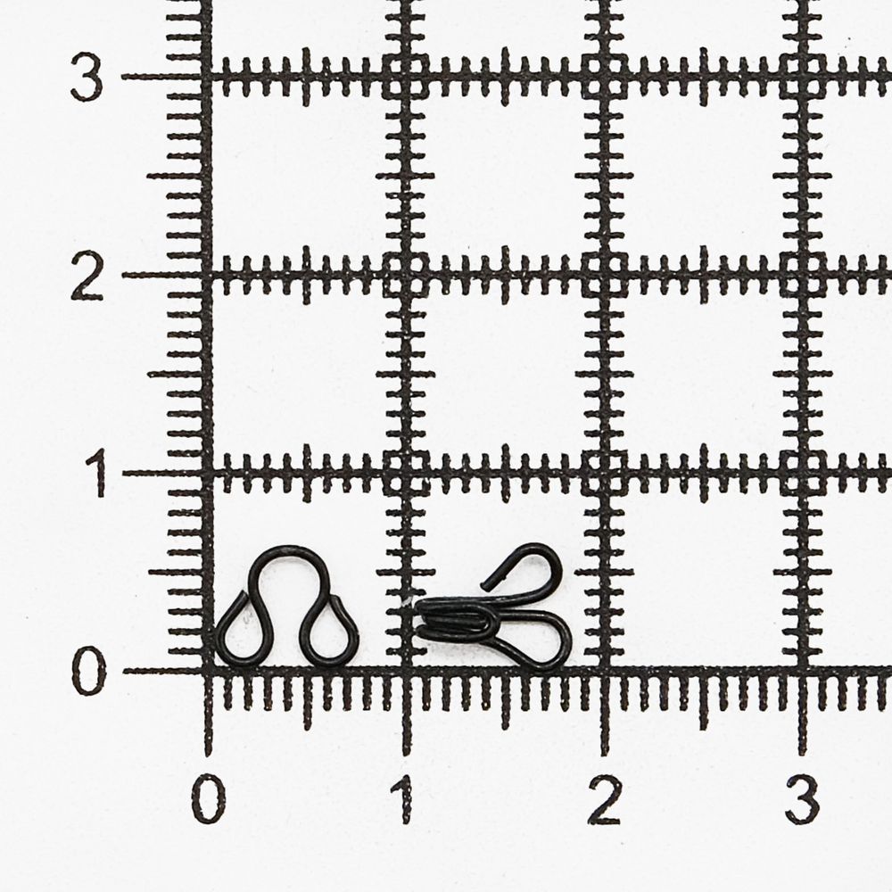 Крючки пришивные 11.5х6.5 мм, №0, оксид 0300-4001, 24 шт