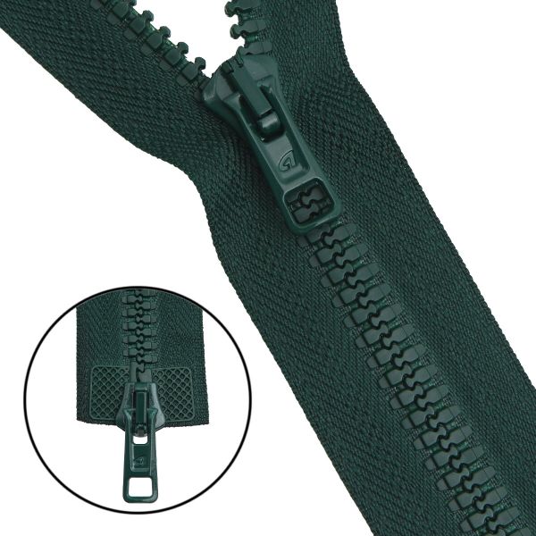 Молния трактор Arta Т6 (6 мм) 2 зам., разъем., 75 см, цв. 054 т.зеленый, уп.5 шт