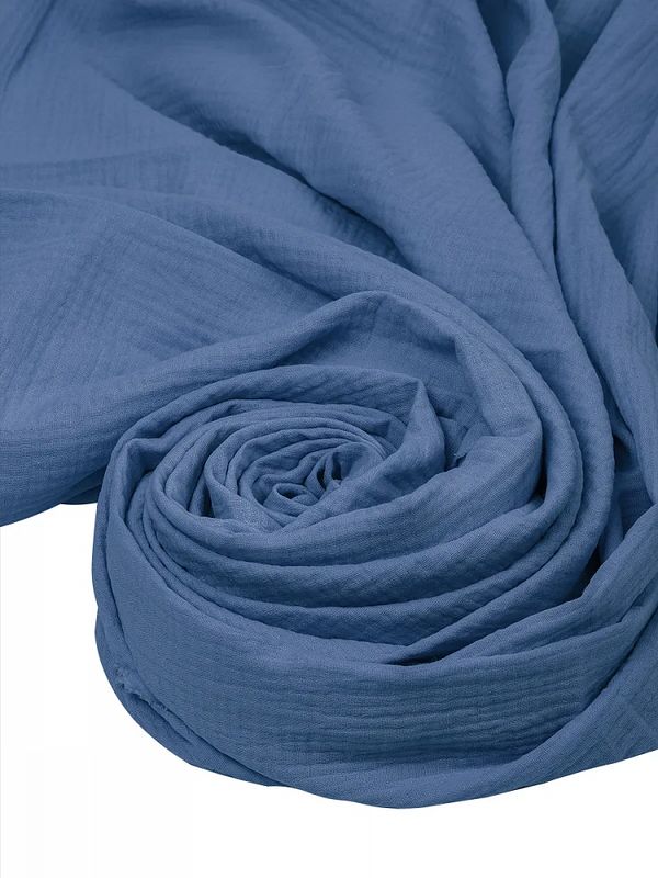 Муслин 125 г/м², 130 см / 2 метра, TBY.Mus.24723.55.2, цв.55 джинс