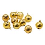 Бубенчики 20 мм, 10 шт, металл, золото, Астра