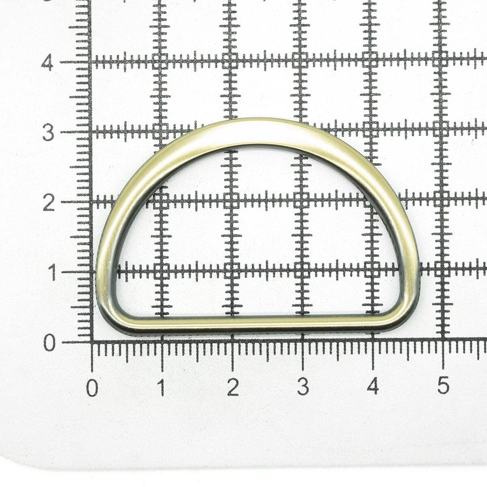 Полукольцо литое металл внутр. 40 мм (внешн. 46х31 мм), плоское, 10 шт, латунь ГР, 6894