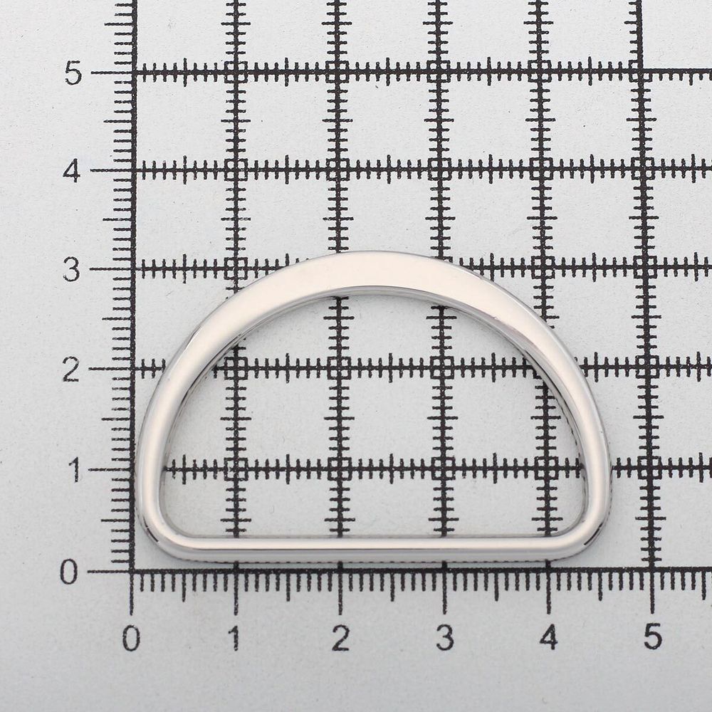 Полукольцо литое металл внутр. 40 мм (внешн. 46х31 мм), плоское, 10 шт, никель ГР, 6892