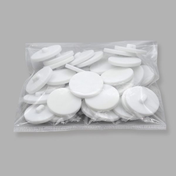 Пуговицы на ножке 44L (28мм), пластик (White (белый матовый)), 36 шт, CN K-33