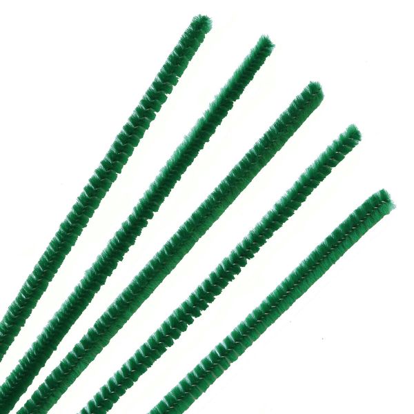 Синель-проволока, 6мм / 30см, 30 шт/упак, Astra&Craft (A-036 зеленый)