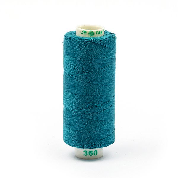 Нитки швейные бытовые Dor Tak 40/2, 366 м / 10 кат., 360 бирюзовый