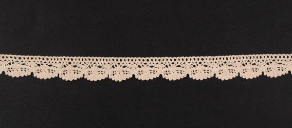 Кружево вязаное (тесьма) 16 мм цв. св.персиковый, AF-129-023, Alfa, 25 м