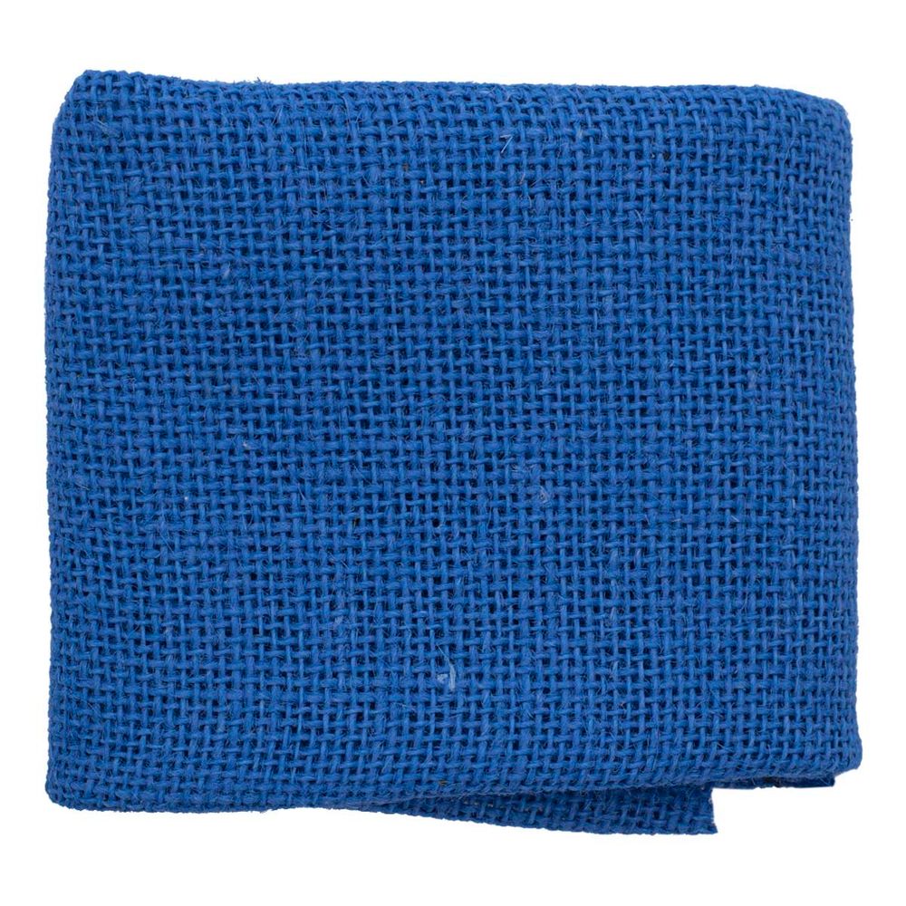 Ткань для рукоделия рогожка 100% лен 48х45см, синий