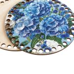 Набор донышек для вязания Матовый фанера ⌀15х0.4 см, 2 шт, 07 Гортензия, Love2art ДВ-02