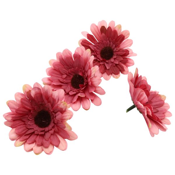 Цветы искусственные декоративные 7,5см, 4 шт в упак, 3 розовый