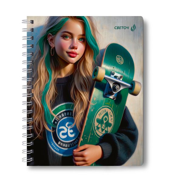 Тетрадь ученическая общая, A5 48 л. на гребне 65 г/м², белизна 100 %, 8 шт, клетка, 01171 МИКС - Мечты сбываются, Светоч Т107