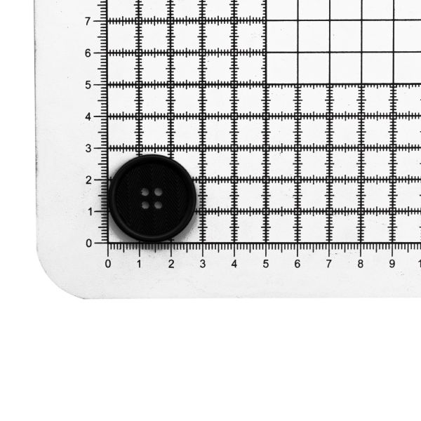 Пуговицы 4 прокола 44L (28мм), (Blk-200 (черный)), 36 шт