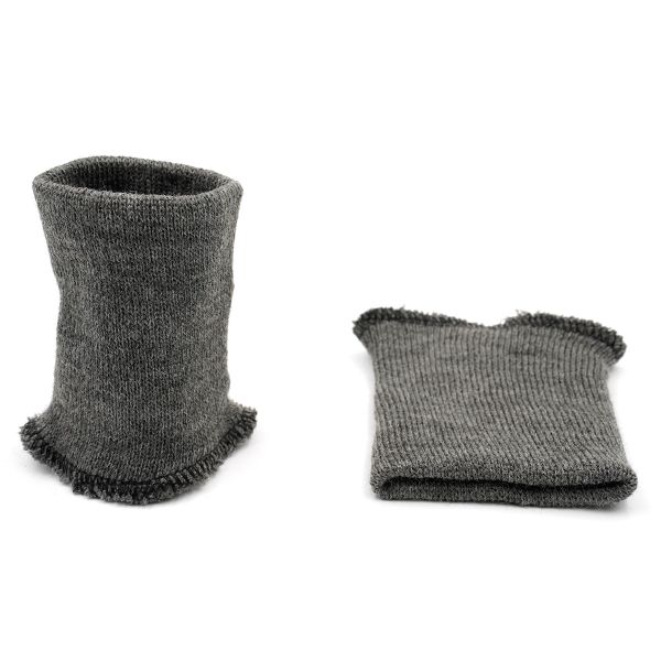 Манжеты трикотажные 8.0х9.5 см, 1 пара, средней плотности 14 кл, 1х1, В-78 асфальт, серый меланж
