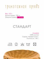 Пряжа трикотажная 1х300г, 100м, шир. 6-8 мм, 3038 горчица /TOS/