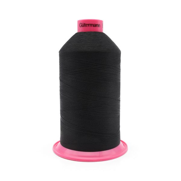 Нитка текстурированная Gutermann E 151, 10000 м, 715328, _000 черная, 1 катушка