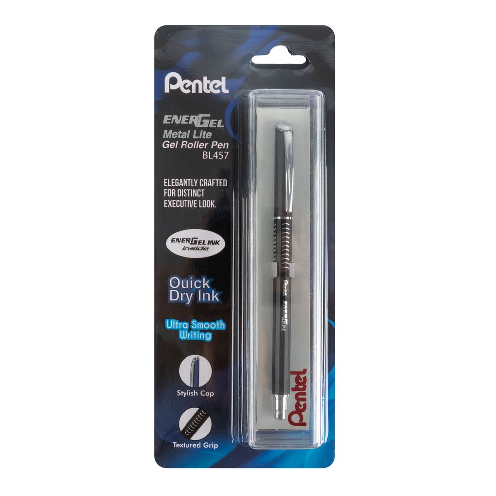 Ручка гелевая Energel Metal ⌀0.7 мм, GB цвет чернил: синий, Pentel BL457CA GB