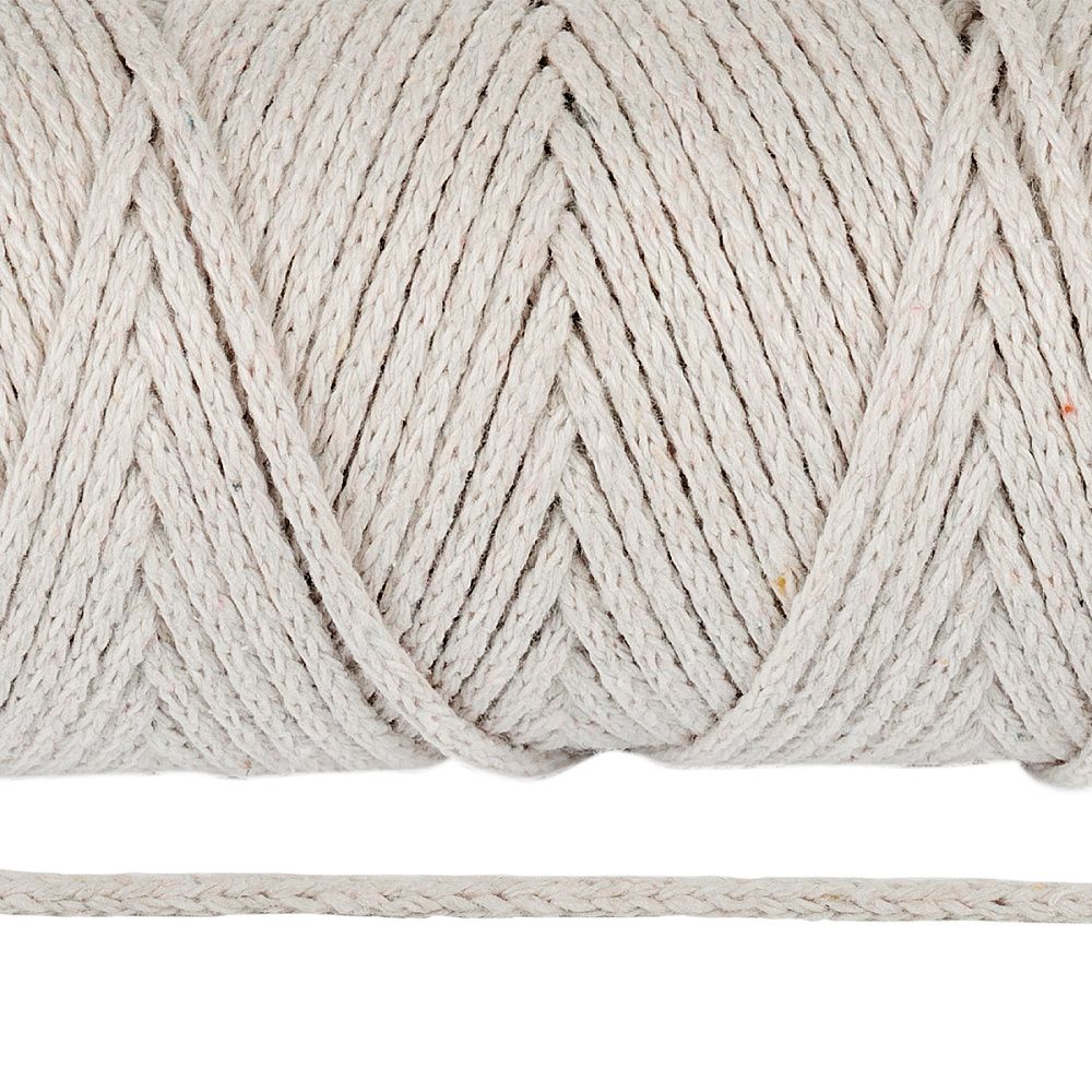 Шнур круглый х/б ⌀3.0 мм / 100 метров, 2199 кремовый