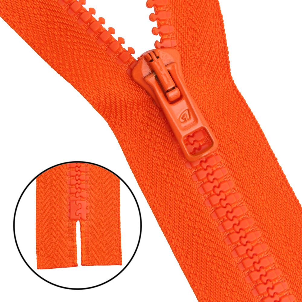 Молния трактор Arta Т6 (6 мм) 1 зам., н/раз., 18 см, цв. 005 оранжевый, уп.10 шт