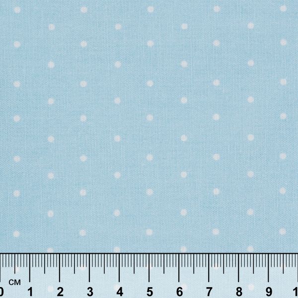 Ткань для пэчворка Peppy Бабушкин сундучок, рулон 112 см / 5 метров, БС-52 горох голубой, Peppy