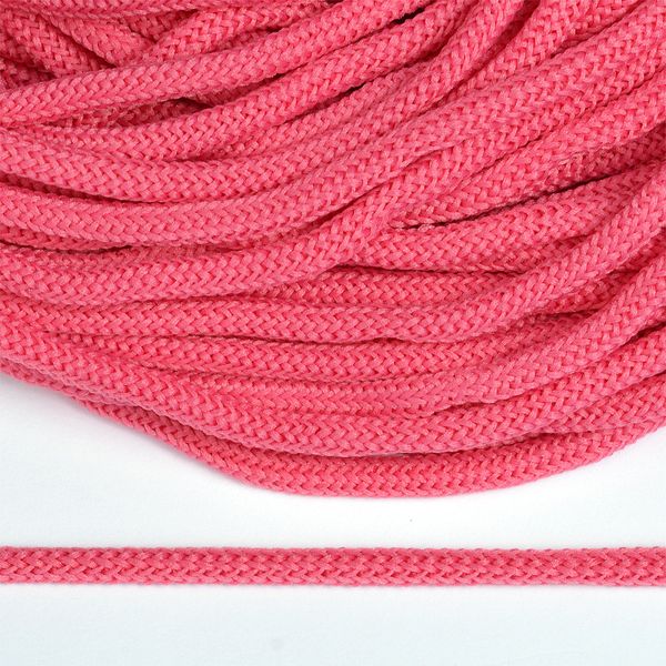 Шнур круглый полиэфир ⌀4.0 мм / 200 метров, 1с-36 091 т.розовый