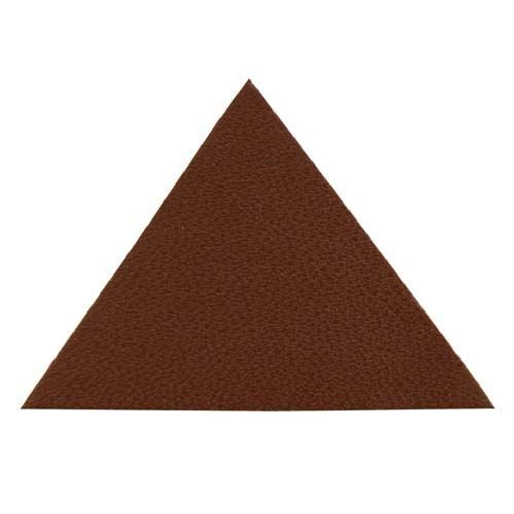 Термоаппликация из кожи треугольник сторона 5см, 2шт в уп, 100% кожа, 02 светло-коричневый