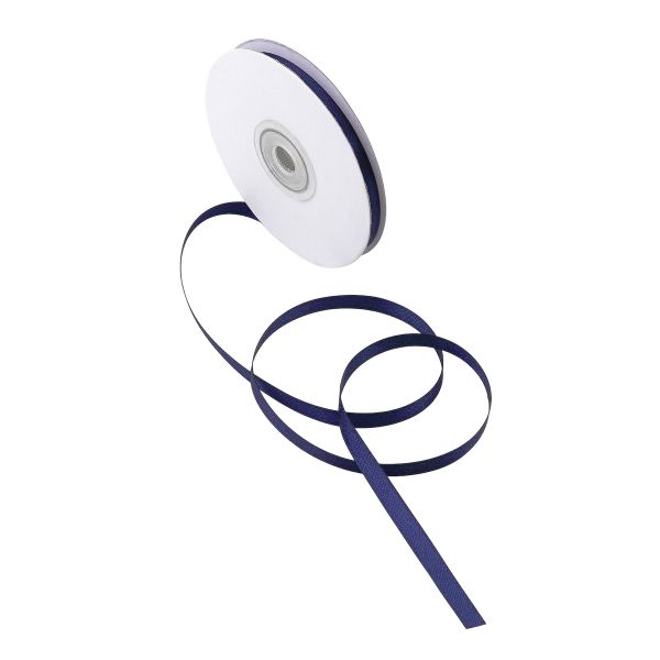 Лента атласная 2-сторонняя 6.0 мм / 22.86±1 метров, C1185 темно-синий, 6102-0008, Globus