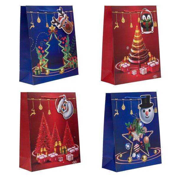Набор подарочных новогодних пакетов, 