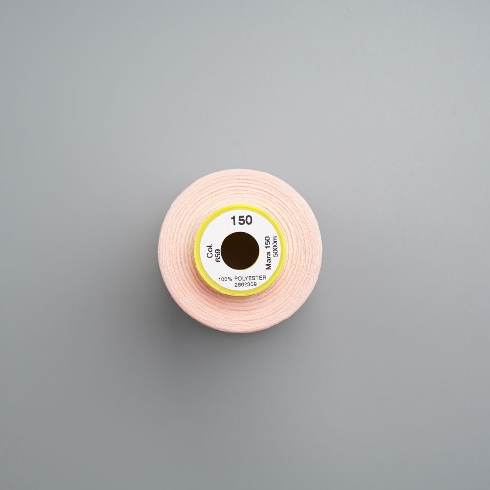 Нитка особо тонкая Gutermann Mara №150 (150/2), 5000 м, 713961, цв. 659 розовый персик, 1 катушка