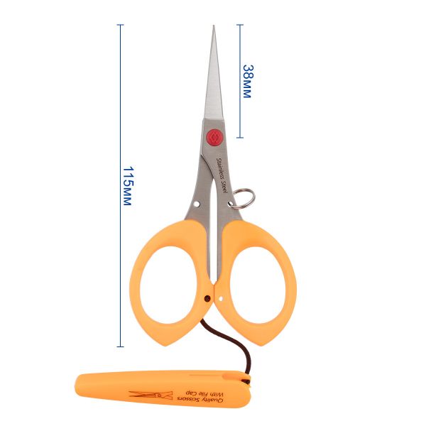 Ножницы рукодельные 11.5 см, оранжевые, Gamma ROS-03
