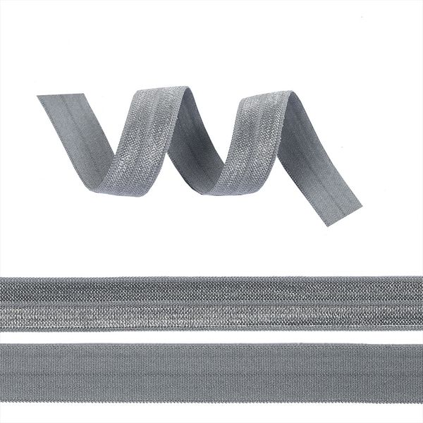 Резинка бельевая (окантовочная) блестящая 15.0 мм / 50 метров, F319 серый