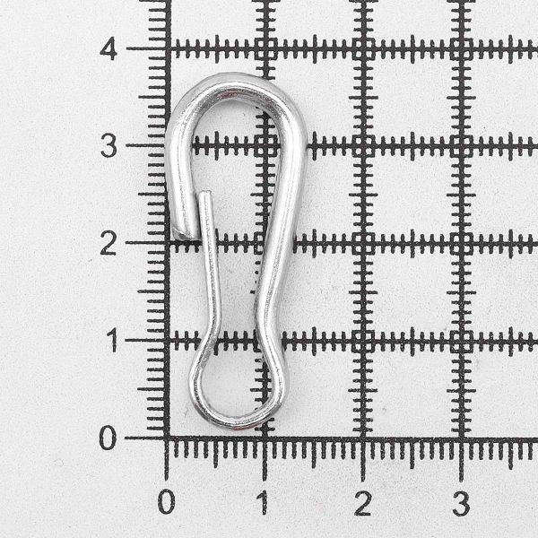 Карабин проволочный сталь 36х15 мм (in 7 мм), никель, 20 шт