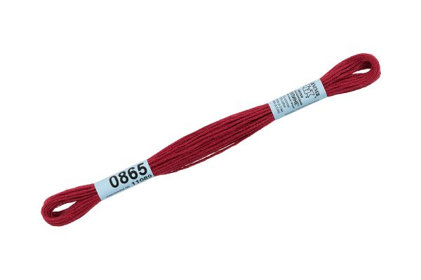 Мулине Gamma 100% хлопок, цв.0865 св.бордовый, 24 мотка по 8 метров