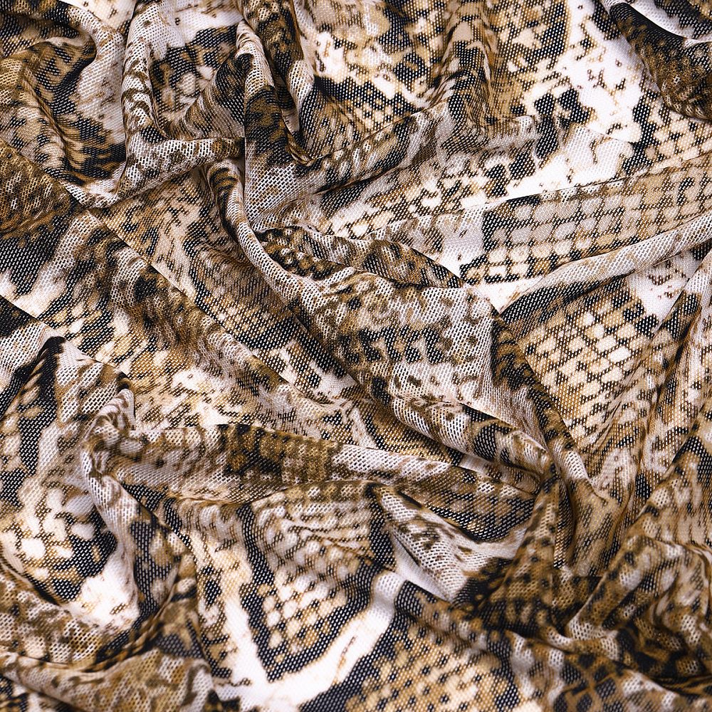 Сетка бельевая эластичная 100 г/м², шир.160 см / 3 метра, принт Питон /SZ025816.12/