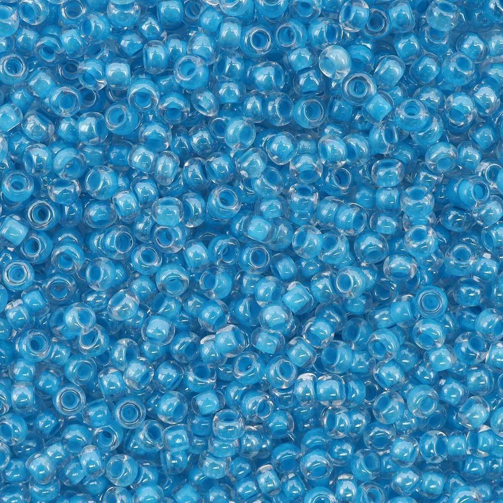 Бисер Preciosa прозрачный с цв. центром, круг.отв., 500г, (38165)331-19001/10/0