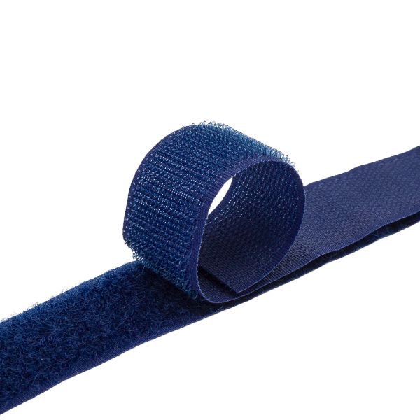 Лента контактная липучка (велкро) пришивная фасовка 25 мм / 25 см, Hobby&Pro, 57 т синий, /пара/, кач.