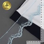 Кружево на сетке 50 мм / 13.71 метра (жесткая сетка), Exclusive TBY 2BS228K1, цв.B1515 голубой, Kruzhevo