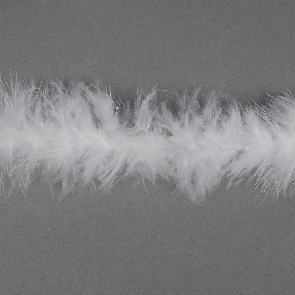 Боа из пуха 2 метра, 15±3г, белый