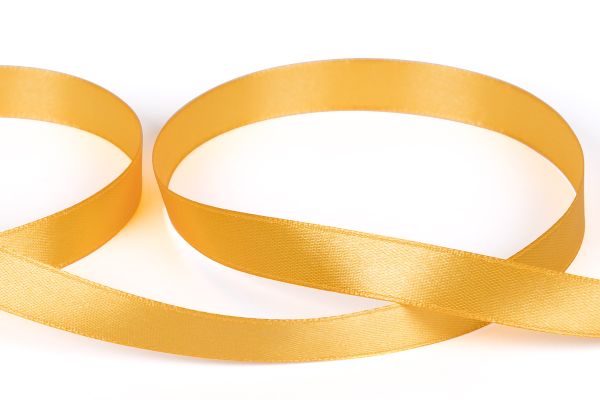 Лента атласная 1-сторонняя 12.0 мм / 33±2 метра, №525L(14-0850) желтый, Gamma