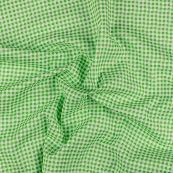 Ткань для пэчворка Peppy Бабушкин сундучок, отрез 50х55 см, 140 г/м², БС-48 клетка зеленый, Peppy