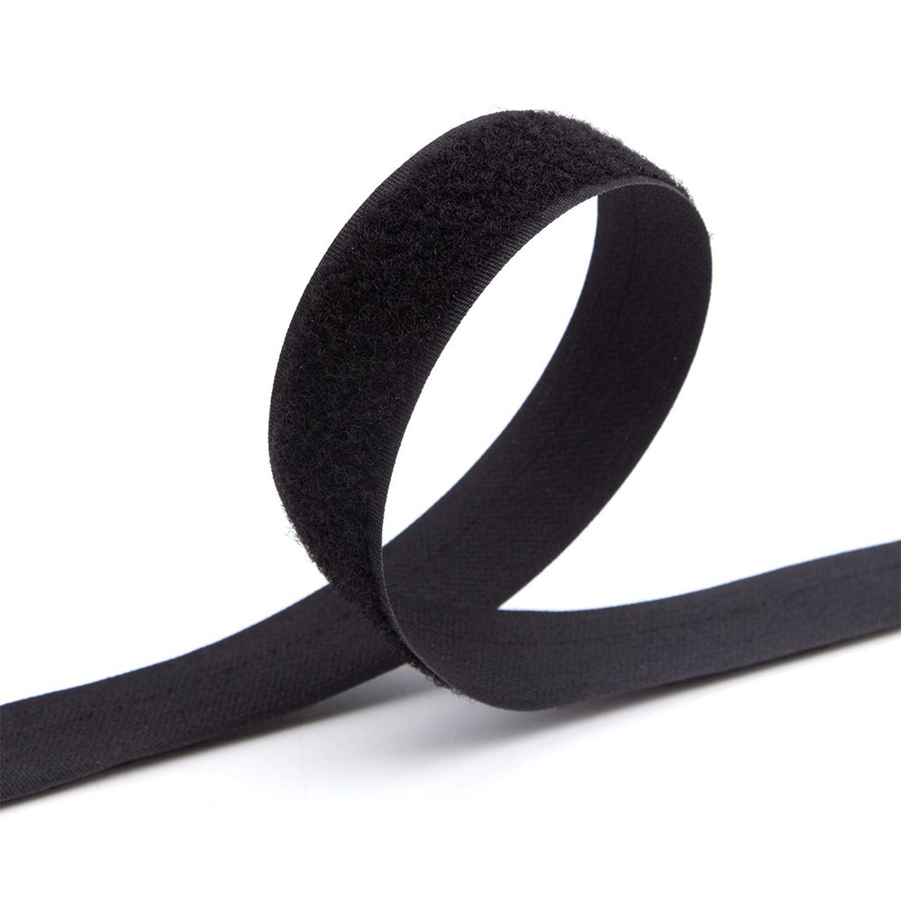 Лента контактная липучка (велкро) пришивная 50 мм / 25 метров, черный, 14.9 г/м, 6130-3105, /петля/, кач."B"