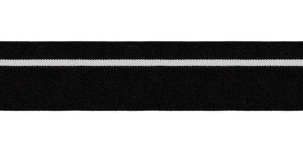 Резинка тканая 30 мм / 25 метров, отбел/т.синий 26, Gamma EFXT-01