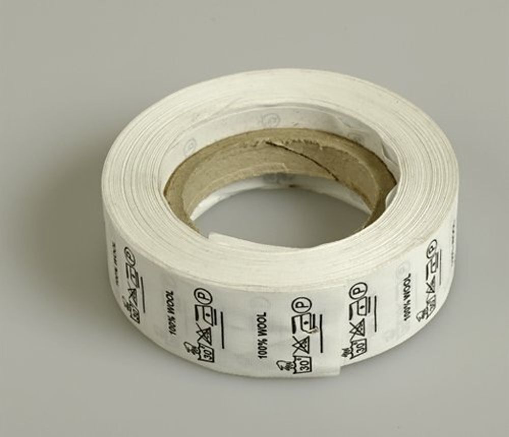 Состав и уход за тканью, Wool 100%, цв.белый, 1000шт /TOS/