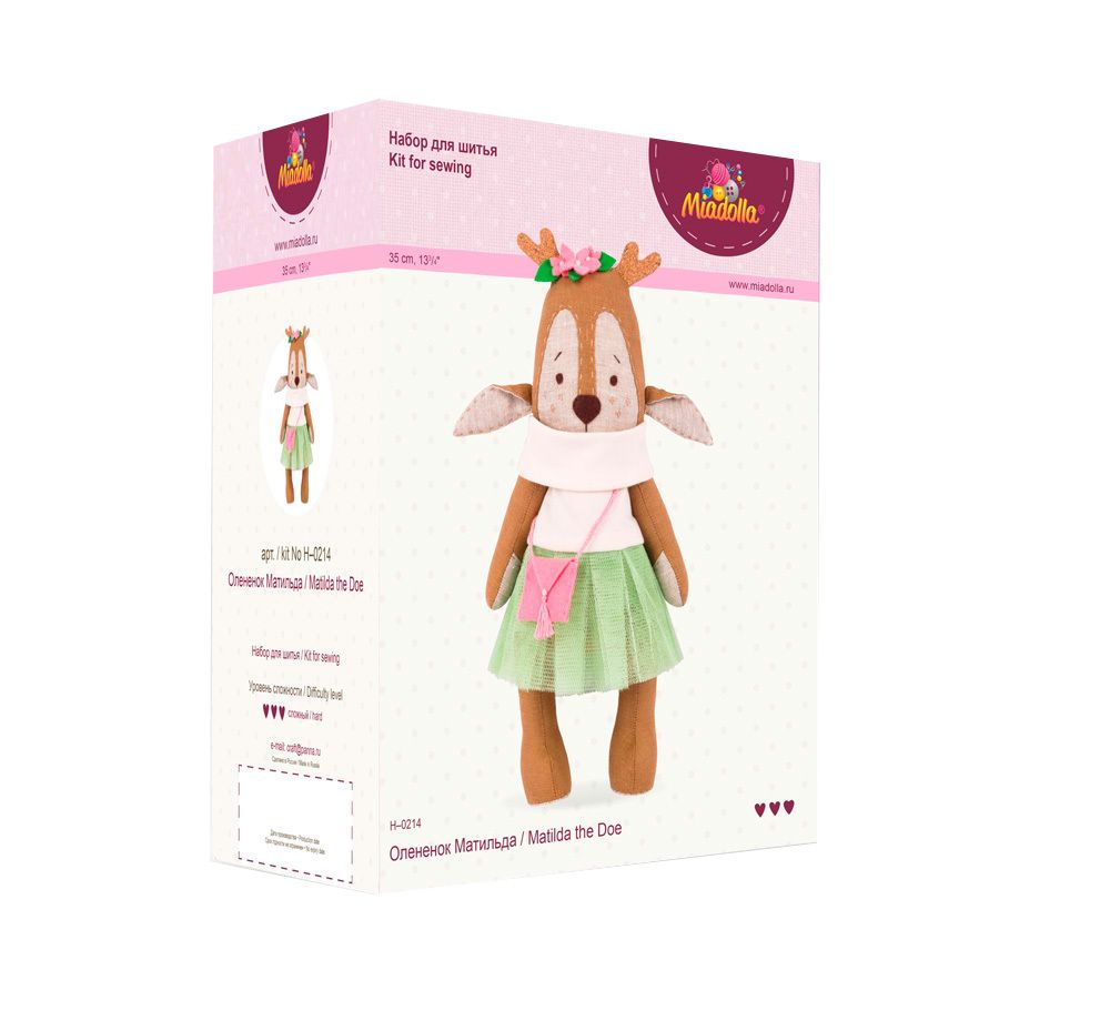 Набор для шитья игрушки Олененок Матильда 35 см, Miadolla H-0214