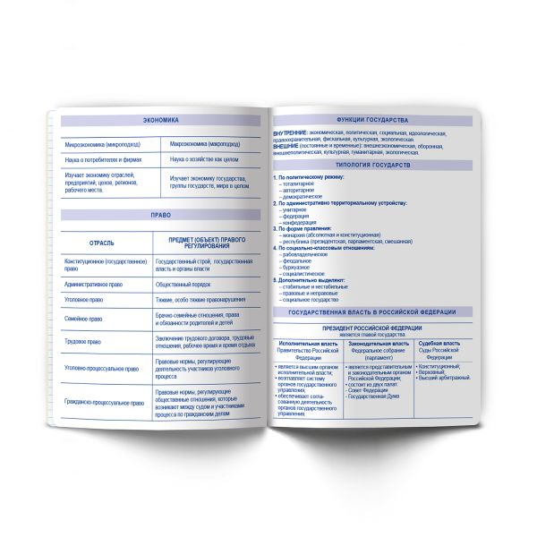 Тетрадь со справочным материалом Остров легенд, сплошной лак, A5+ 48 л. на скобе 65 г/м², белизна 100 %, 10 шт, клетка, 01321 Остров легенд Обществознание, Светоч Т143