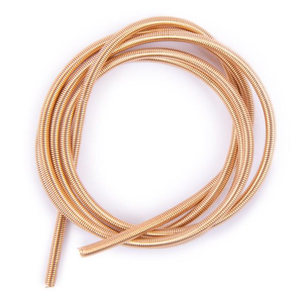 Канитель сталь ⌀1.5 мм (in ⌀0.9 мм), 5 шт по 0.5 метра, 02 золото, Zlatka FWWZ-15