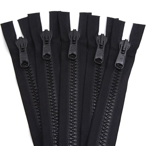 Молния трактор Arta Т8 (8 мм) 2 зам., разъем., 75 см, цв. 077 черный, уп.5 шт