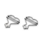 Застежка для комбинезона 35 мм, 20 шт, никель, BIG